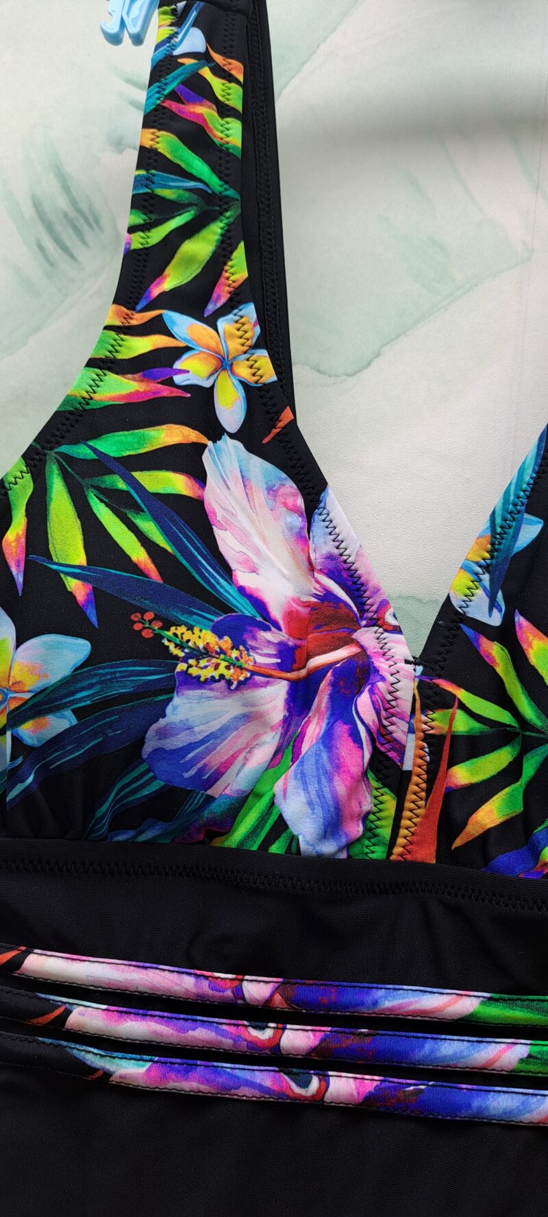 Maillot de bain noir fleurie