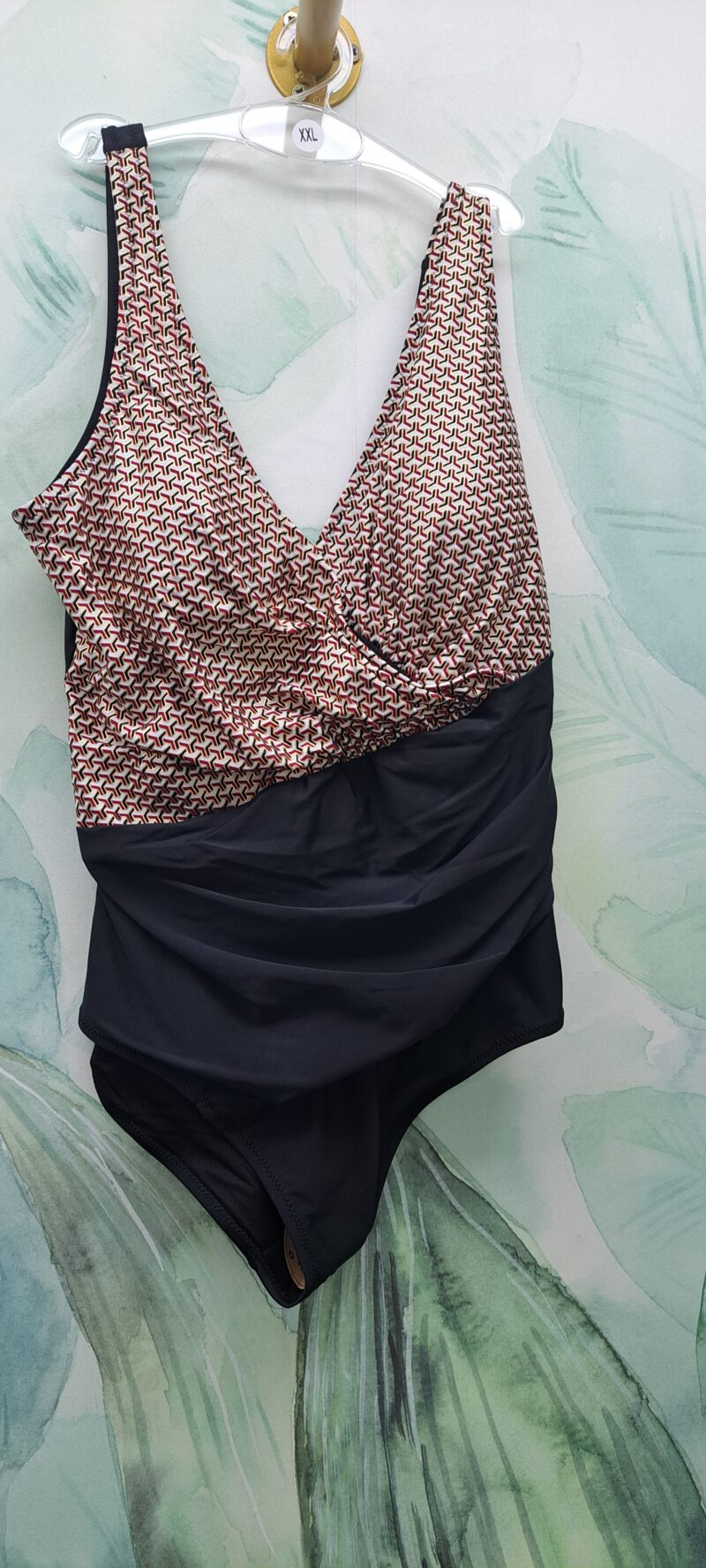 Maillot de bain noir or rouge