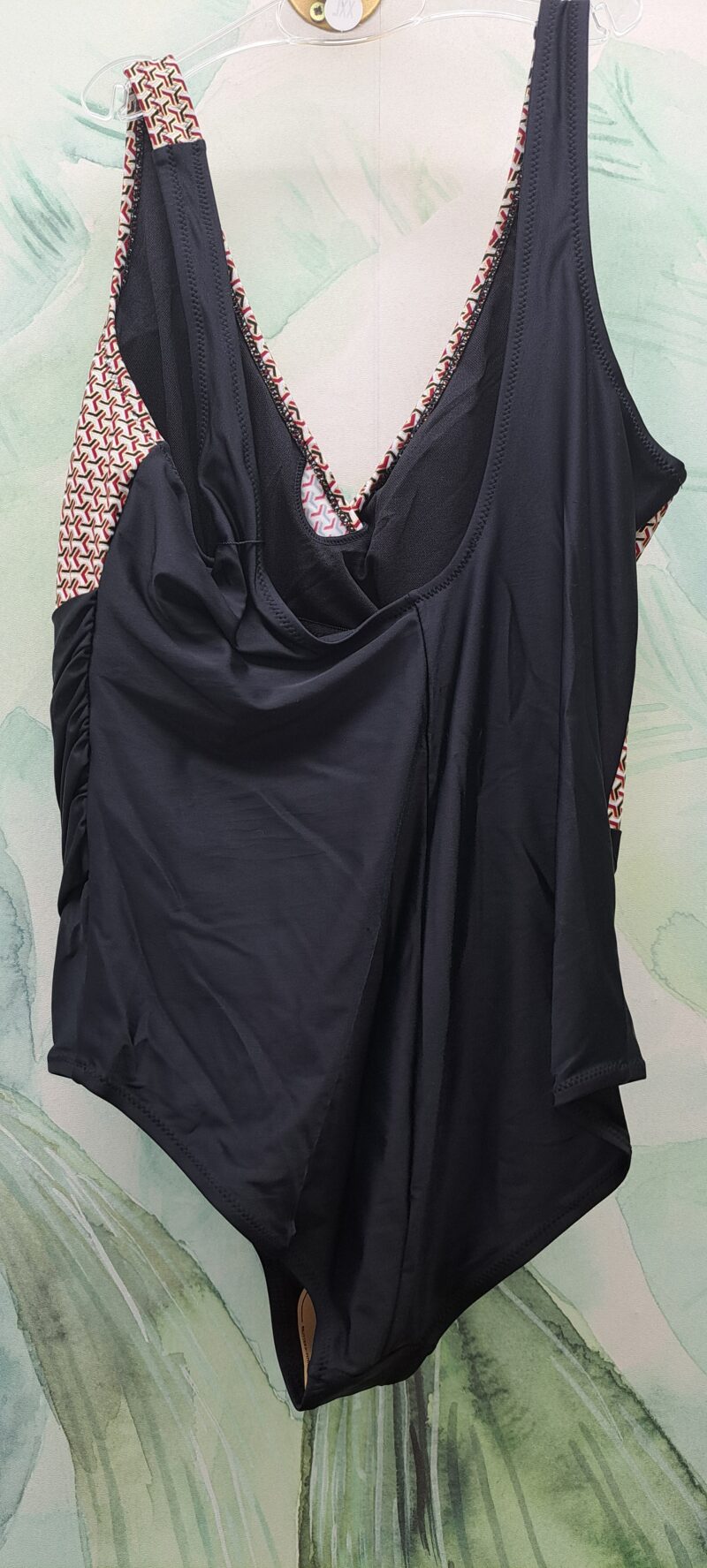 Maillot de bain noir or rouge