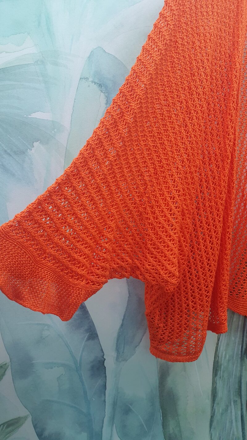 Gilet ajouré orange