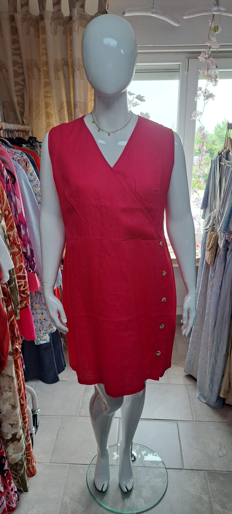 Robe droite fuschia Julie Guerlande