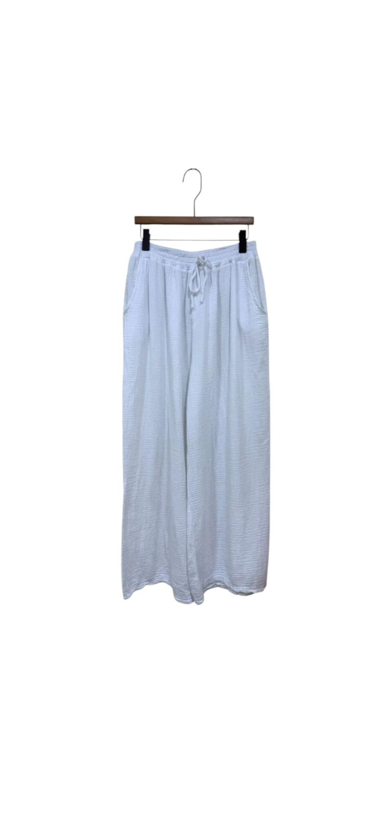 Pantalon blanc gaz de coton