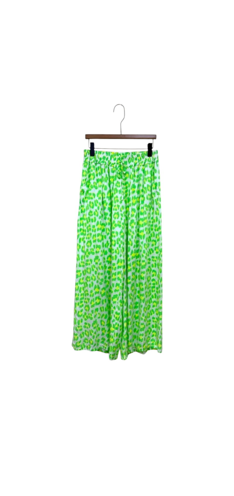 Pantalon léopard fluo vert