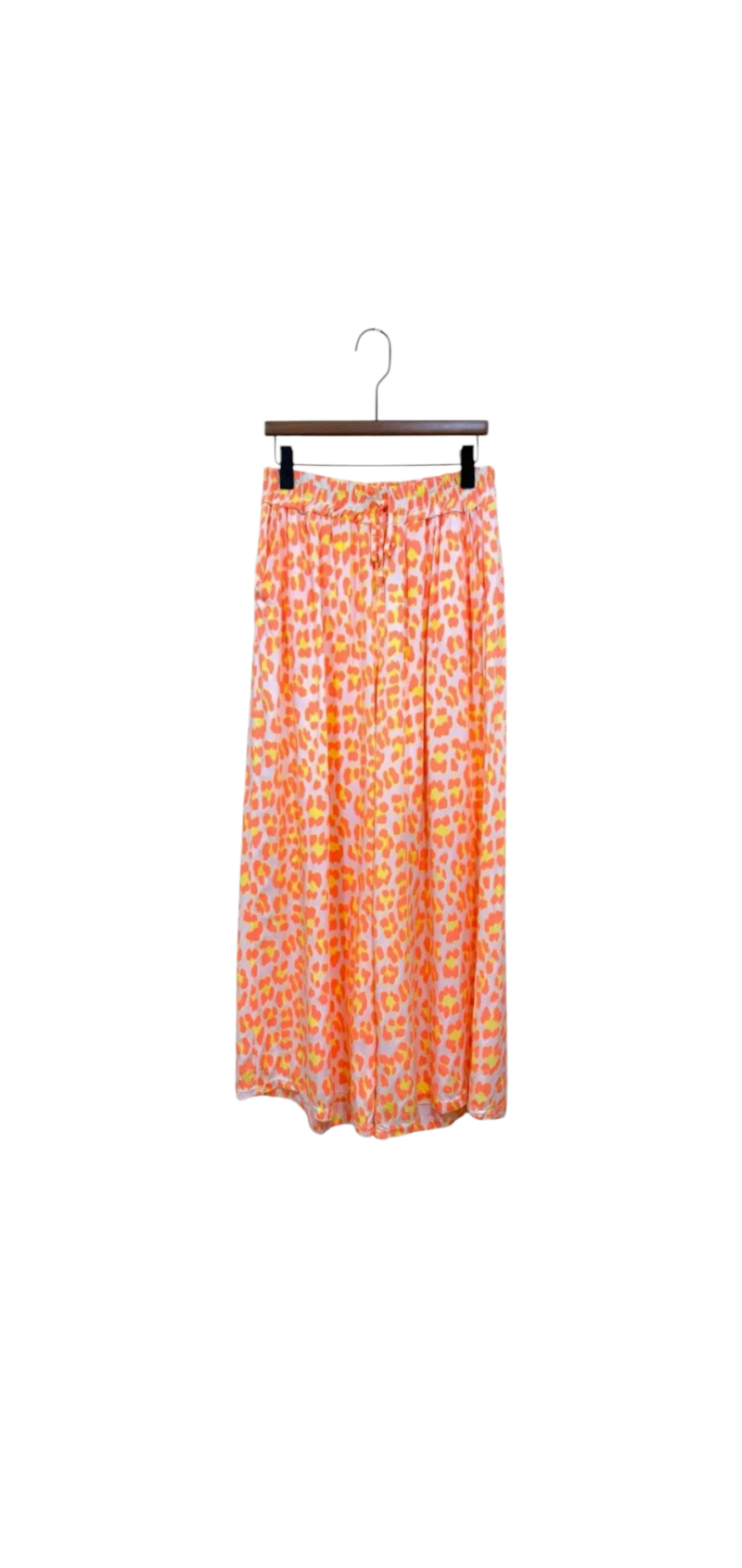 Pantalon léopard orange fluo